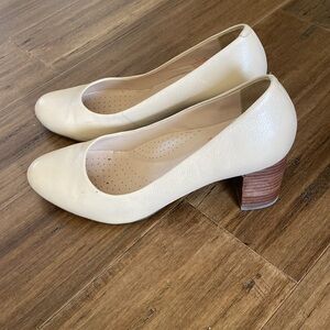 Marc Joseph Nude Midtown Block Heel Pumps